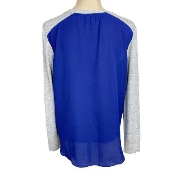 MARKET And SPRUCE Women Top Gray & blue Sz M Pullover - Picture 4 of 12